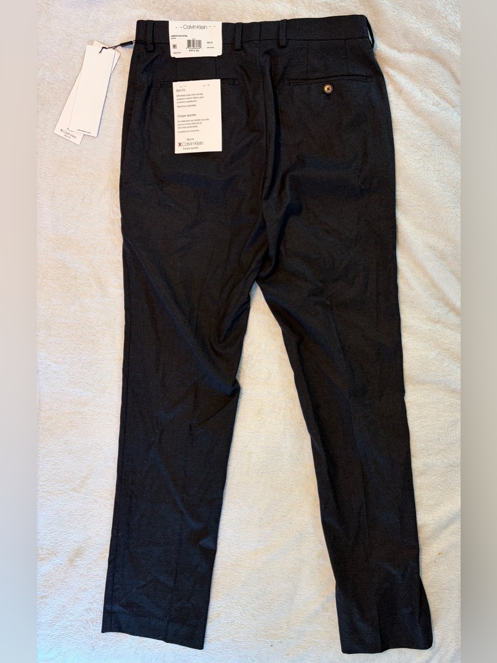 NWT Calvin Klein Men’s Navy Dress Pants - Slim Tailored Styling